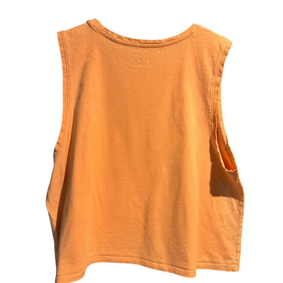 Hurley Large Crop Tank Peach 100% Cotton Natural Fibers Beach Cruise Gym Workout - Picture 2 of 8